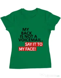 Tricou ADLER dama Say it to my face Verde mediu