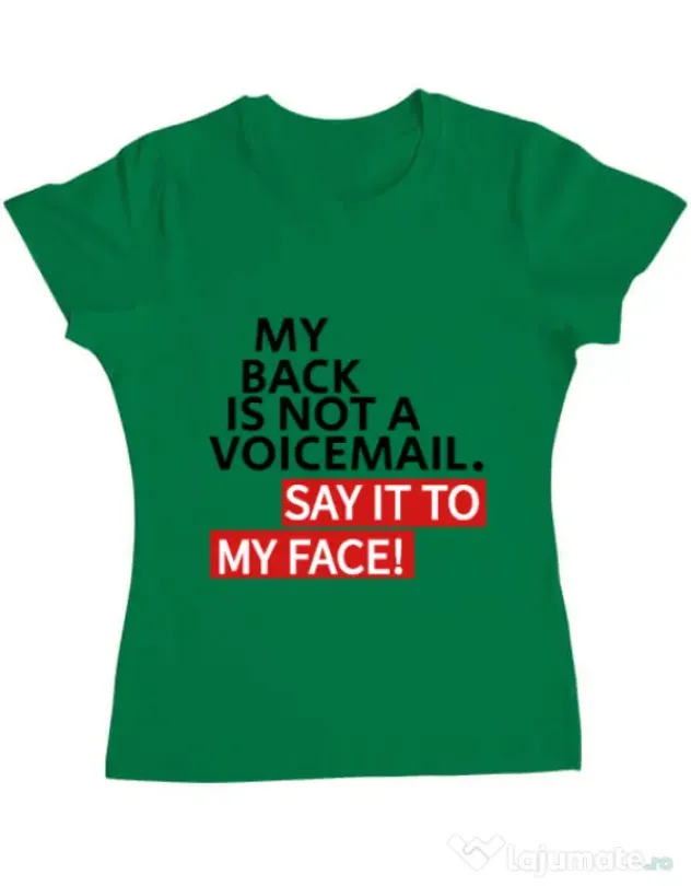 Tricou ADLER dama Say it to my face Verde mediu