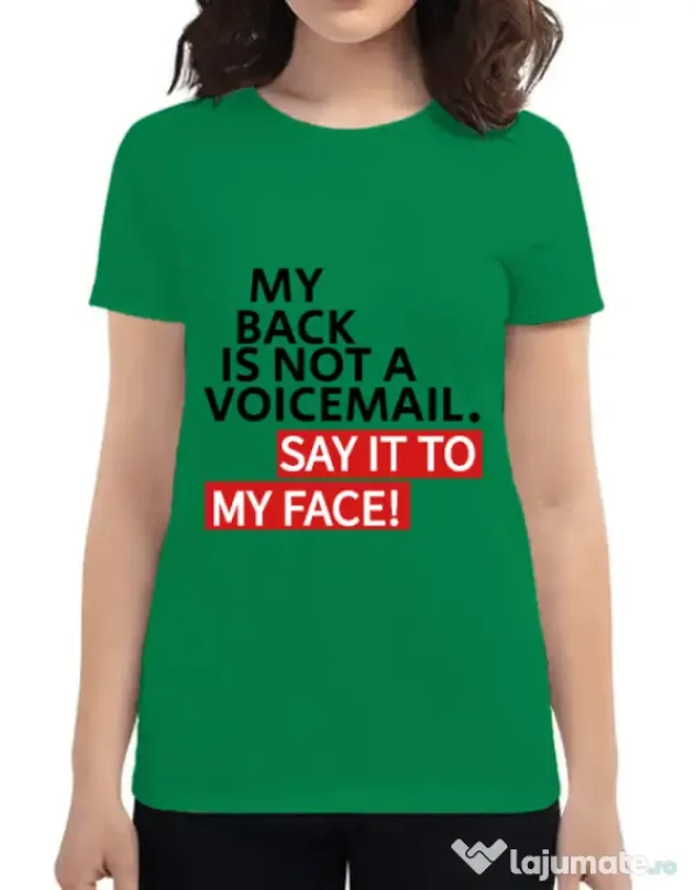 Tricou ADLER dama Say it to my face Verde mediu