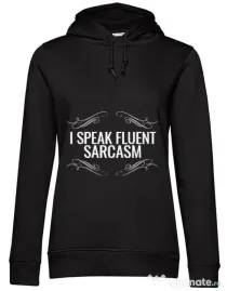 Hoodie dama cu gluga Sarcasm Negru