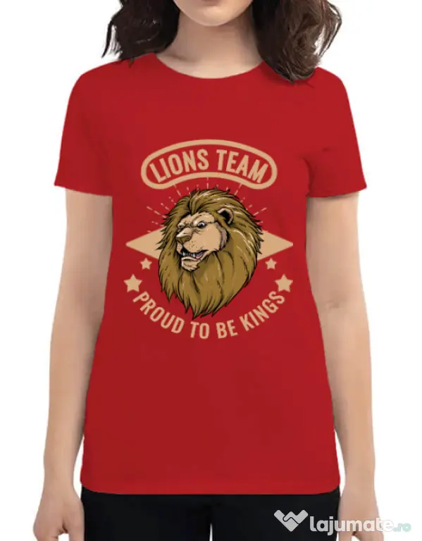 Tricou ADLER dama Lions team Rosu