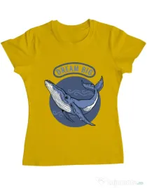 Tricou ADLER dama Dream big Galben