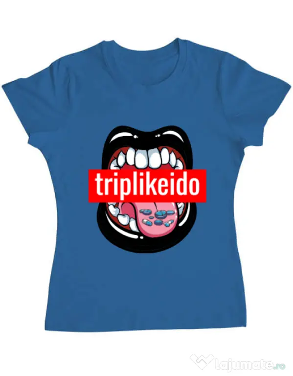 Tricou ADLER dama Trip like I do Albastru azuriu