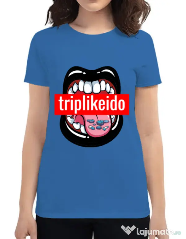 Tricou ADLER dama Trip like I do Albastru azuriu