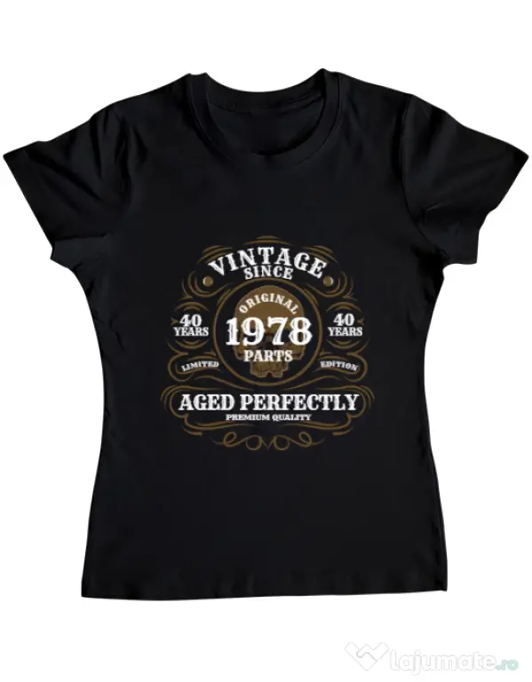 Tricou ADLER dama Vintage since Negru