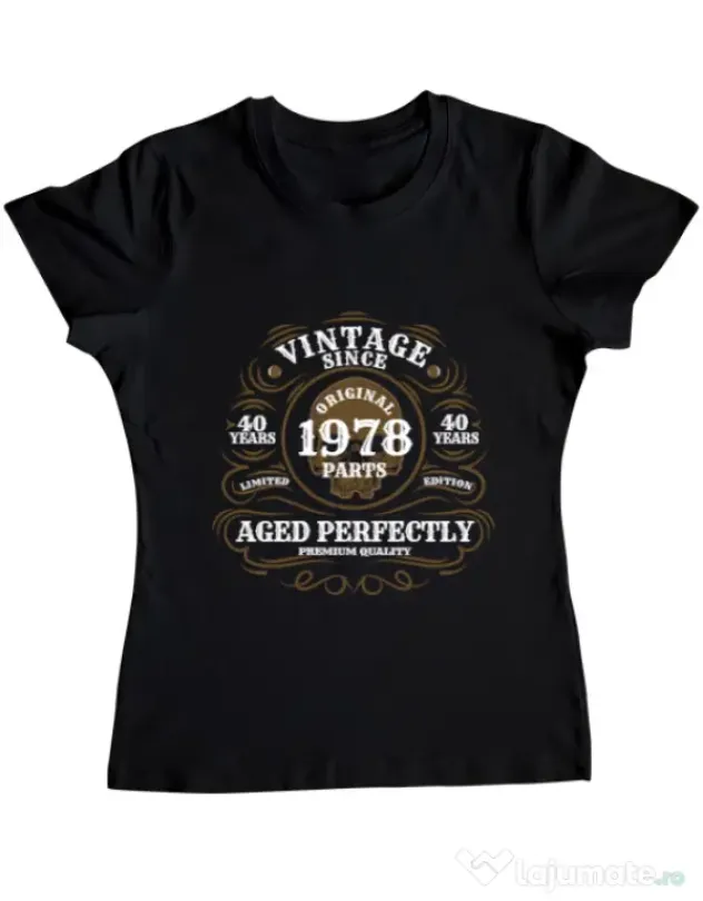 Tricou ADLER dama Vintage since Negru