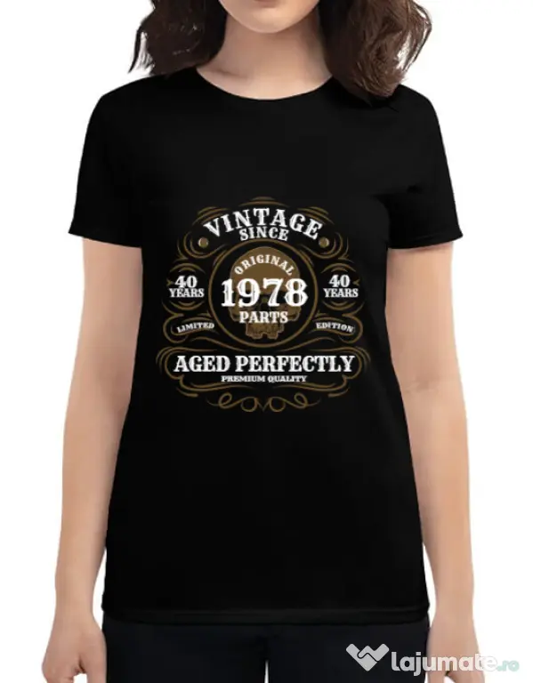 Tricou ADLER dama Vintage since Negru