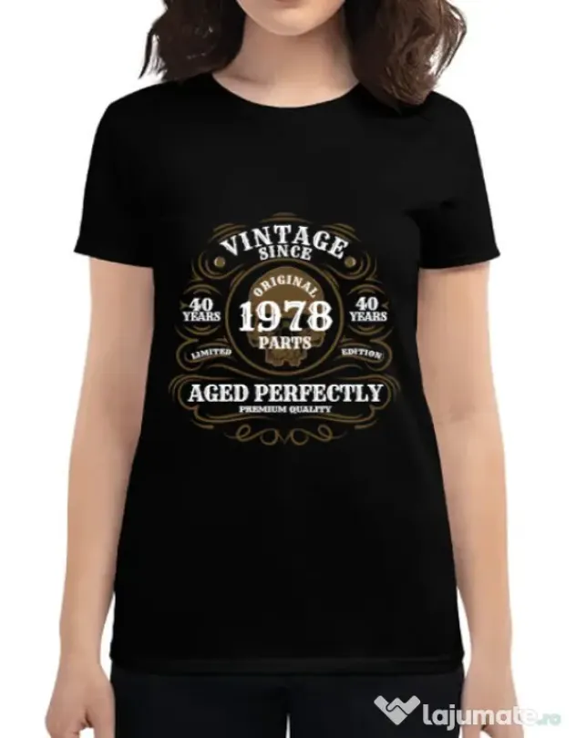 Tricou ADLER dama Vintage since Negru