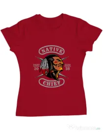 Tricou ADLER dama Native chief Rosu