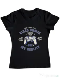 Tricou ADLER dama My reality Negru