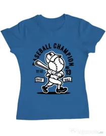 Tricou ADLER dama Baseball Champion Albastru azuriu
