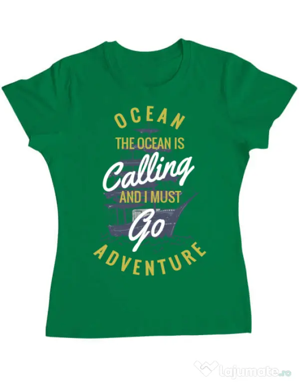 Tricou ADLER dama Ocean adventure Verde mediu