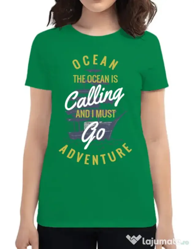 Tricou ADLER dama Ocean adventure Verde mediu
