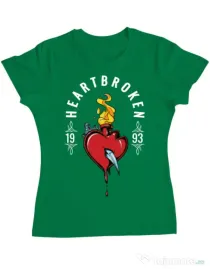 Tricou ADLER dama Heartbroken Verde mediu