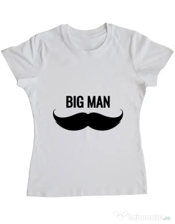 Tricou ADLER dama Big man Alb