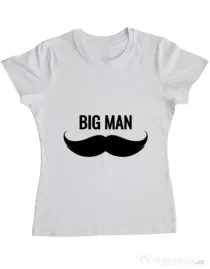 Tricou ADLER dama Big man Alb