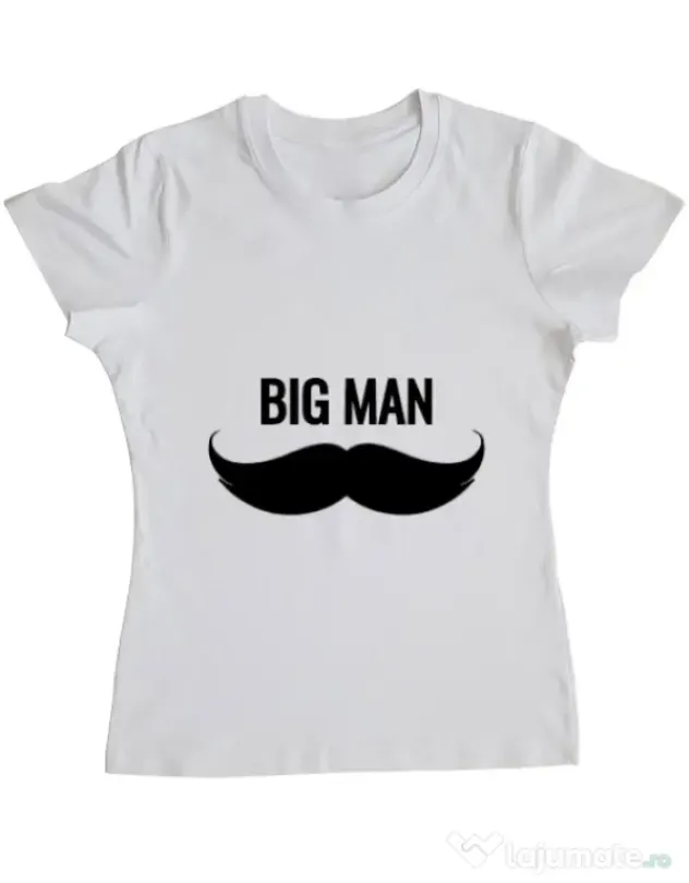 Tricou ADLER dama Big man Alb