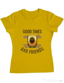 Tricou ADLER dama Good times Galben