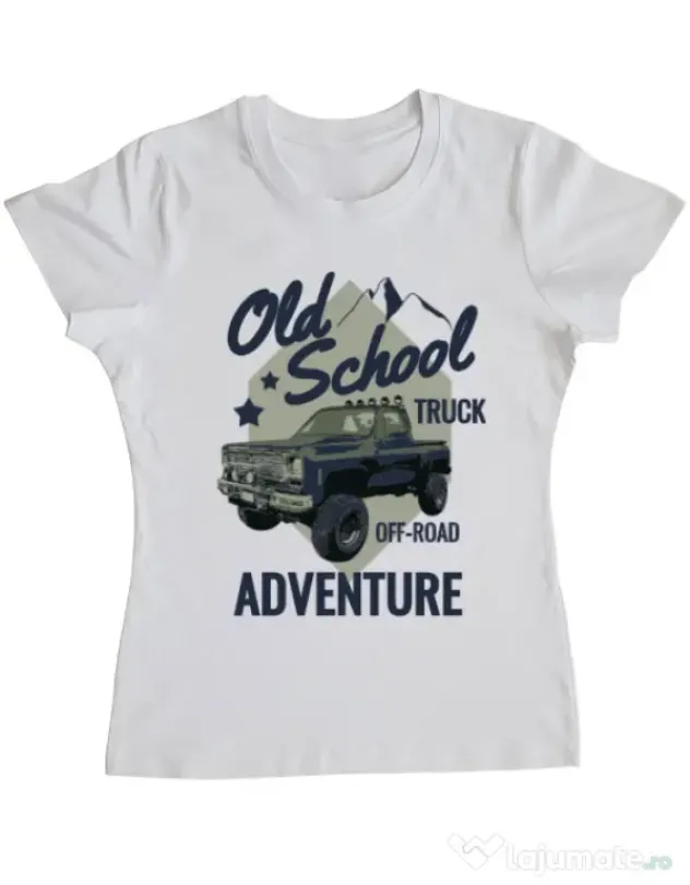 Tricou ADLER dama Off-road truck Alb