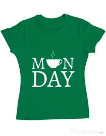 Tricou ADLER dama Monday coffee Verde mediu