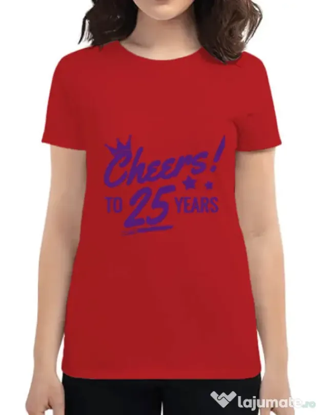 Tricou ADLER dama Cheers Rosu