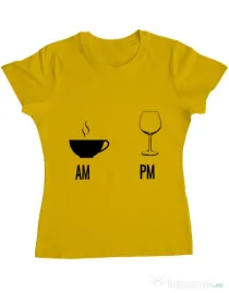 Tricou ADLER dama My days Galben