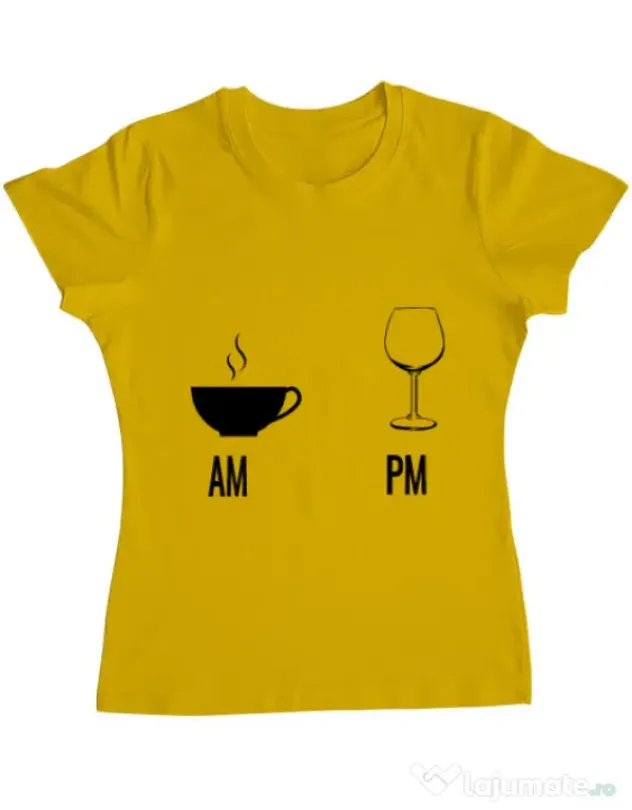 Tricou ADLER dama My days Galben