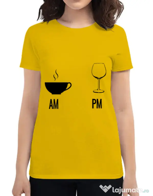 Tricou ADLER dama My days Galben