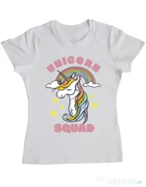 Tricou ADLER dama Unicorn squad Alb