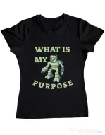 Tricou ADLER dama What is my purpose Negru