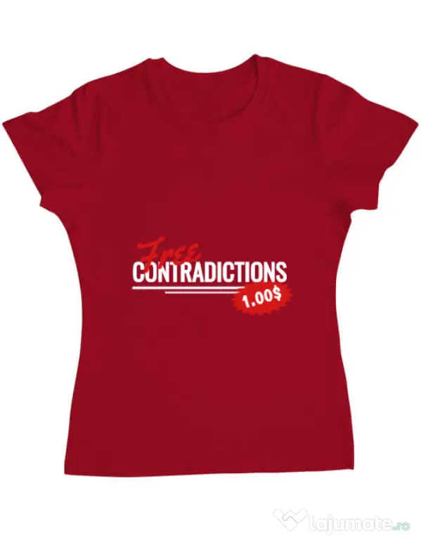 Tricou ADLER dama Free contradictions Rosu