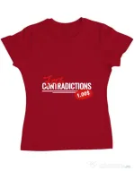 Tricou ADLER dama Free contradictions Rosu