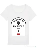 Tricou STANLEY STELLA dama In memory of my phone Alb