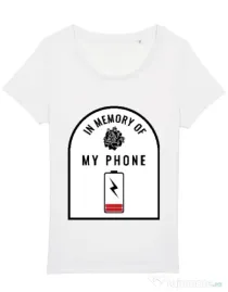 Tricou STANLEY STELLA dama In memory of my phone Alb