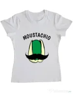 Tricou ADLER dama Moustachio Alb