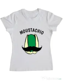 Tricou ADLER dama Moustachio Alb