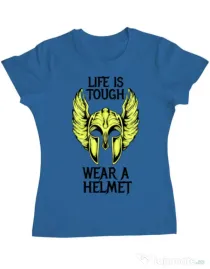 Tricou ADLER dama Life is tough Albastru azuriu