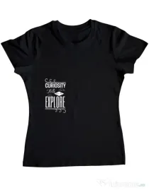 Tricou ADLER dama Curiosity Negru