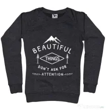 Bluza ADLER dama Beautiful things Negru melanj