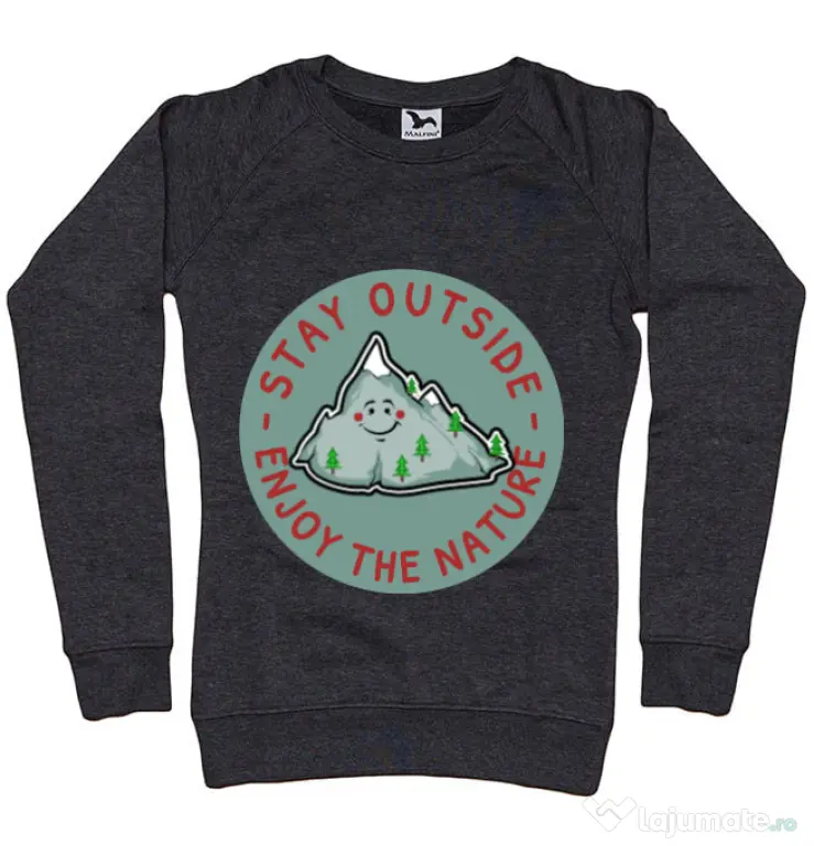 Bluza ADLER dama Stay outside Negru melanj