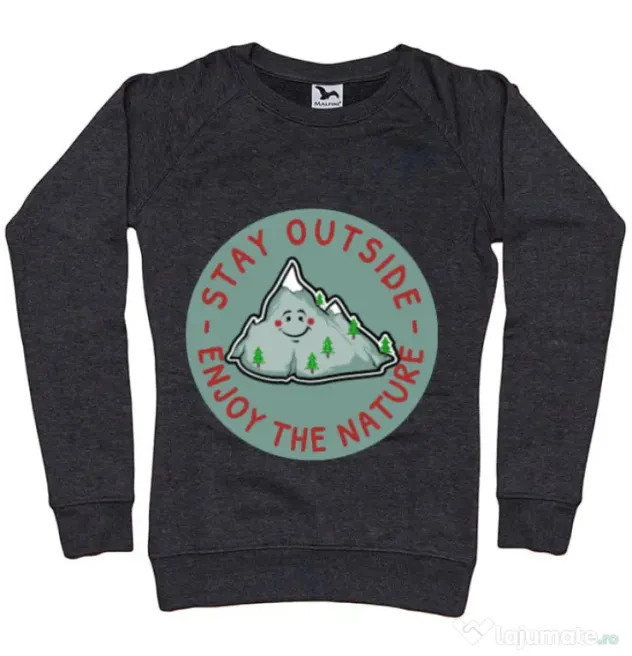 Bluza ADLER dama Stay outside Negru melanj
