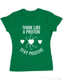 Tricou ADLER dama Stay positive Verde mediu