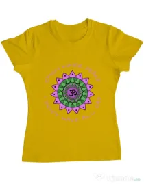 Tricou ADLER dama C’mon inner peace Galben