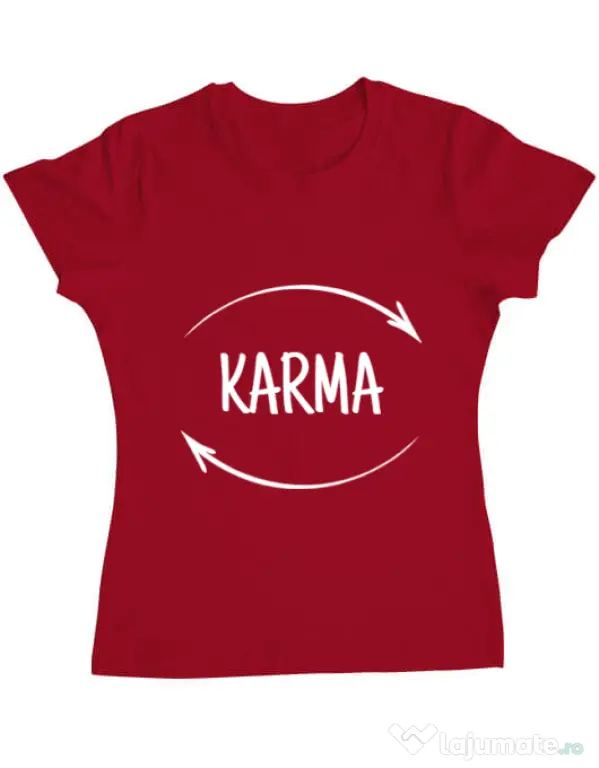 Tricou ADLER dama Karma Rosu