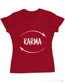 Tricou ADLER dama Karma Rosu