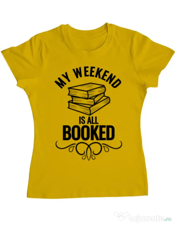 Tricou ADLER dama All booked Galben