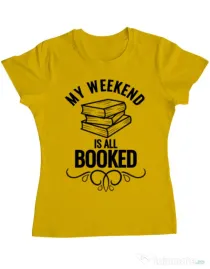 Tricou ADLER dama All booked Galben