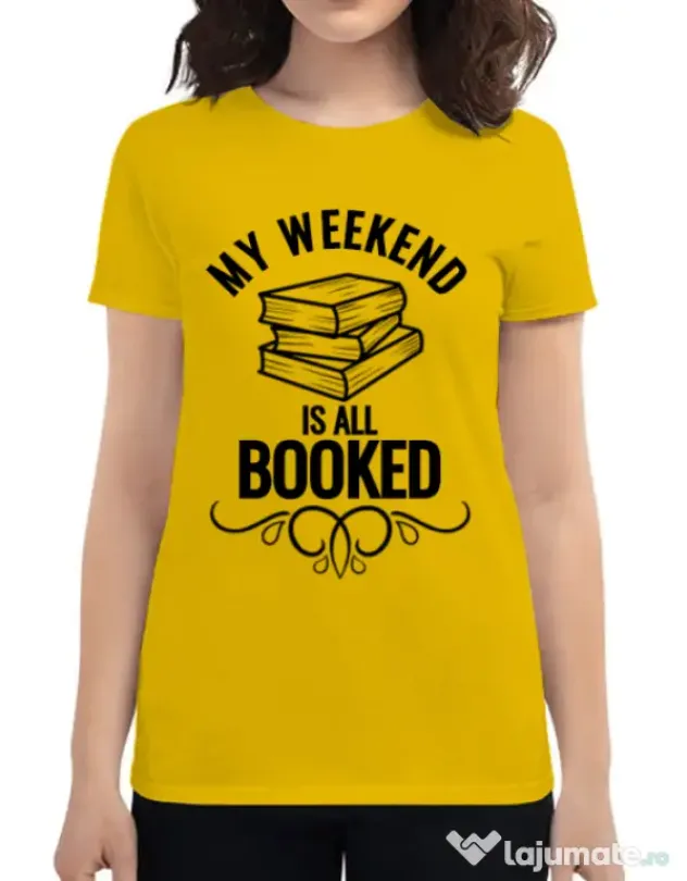 Tricou ADLER dama All booked Galben