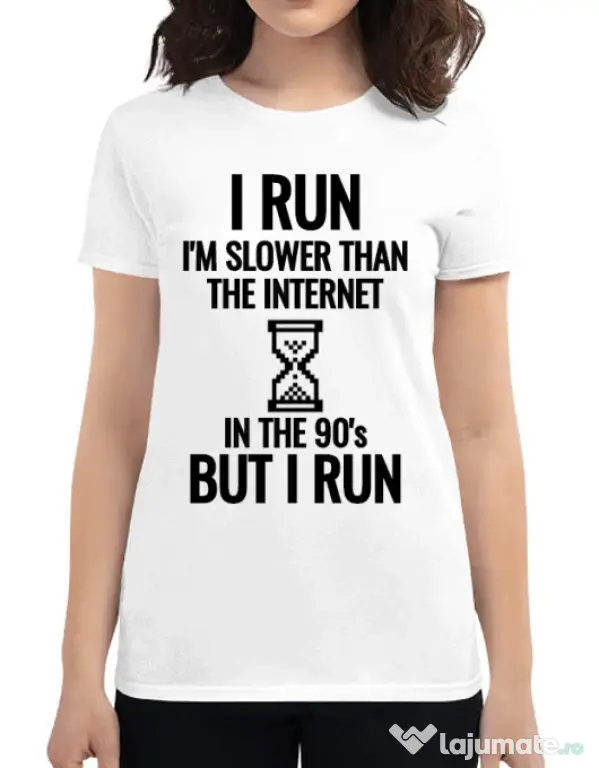Tricou ADLER dama I run Alb