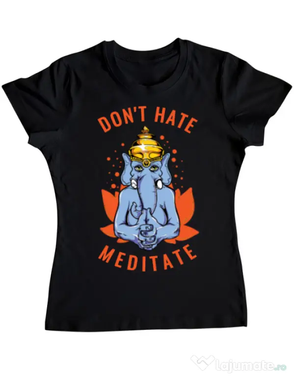 Tricou ADLER dama Don’t hate Negru